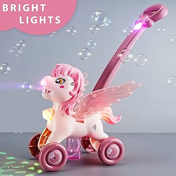 Amazon.com: Pink Bubble Machine Blower Maker Lawn Mower